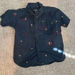 Billabong Blue and Button Down Shirt-size 4